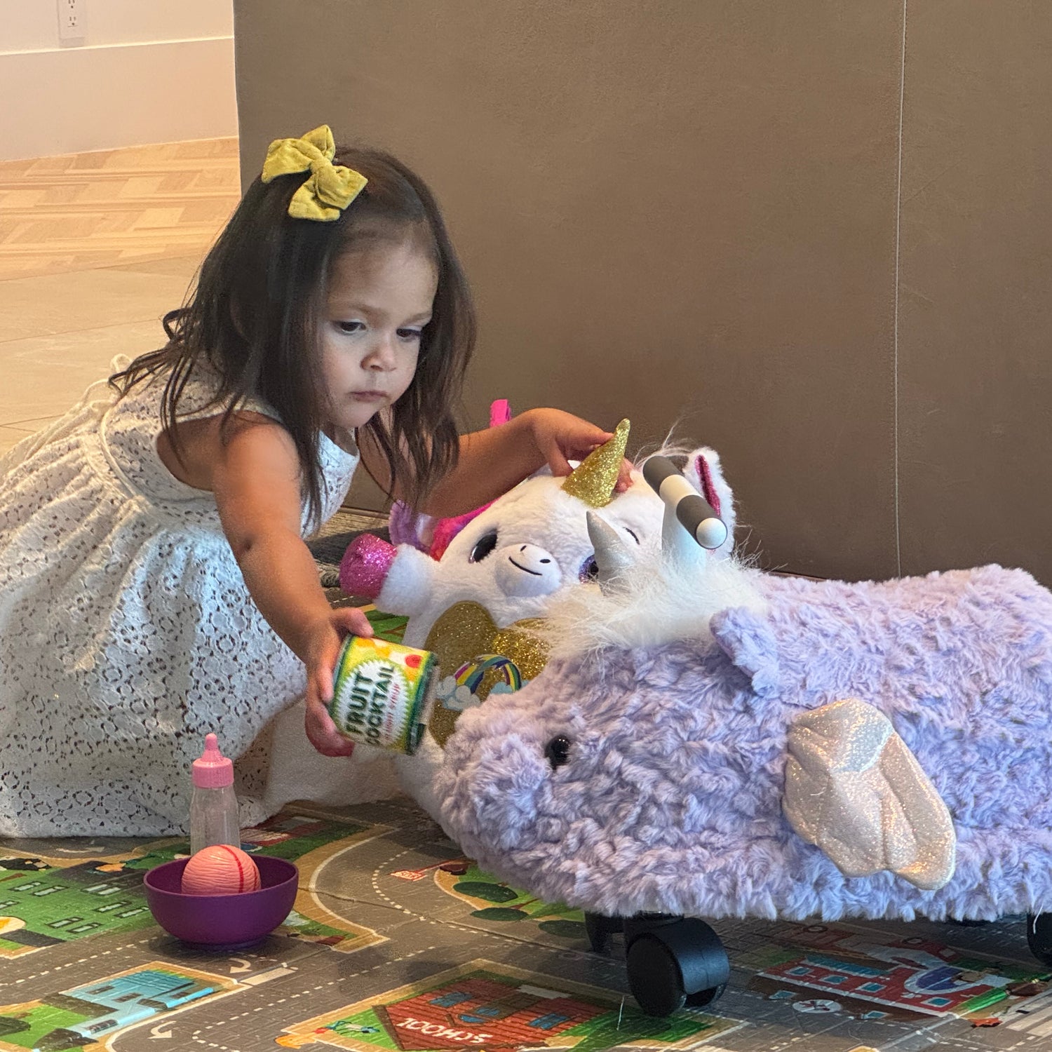 Prince Lionheart Hairies Ride-On Inflatable Toy - Fun and Safe Bouncy Ride for Kids - Unicorn: Magic