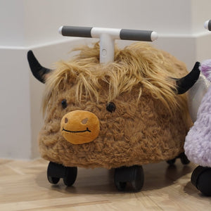 Prince Lionheart Hairies Ride-On Inflatable Toy - Fun and Safe Bouncy Ride for Kids - Highland Cow: Scotch