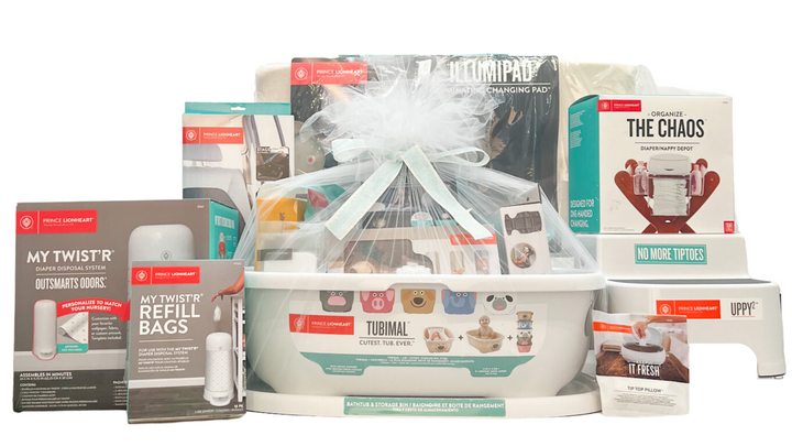 Everything But the Baby Gift Basket: 1 year’s supply of the best of the best from Prince Lionheart Product Image
