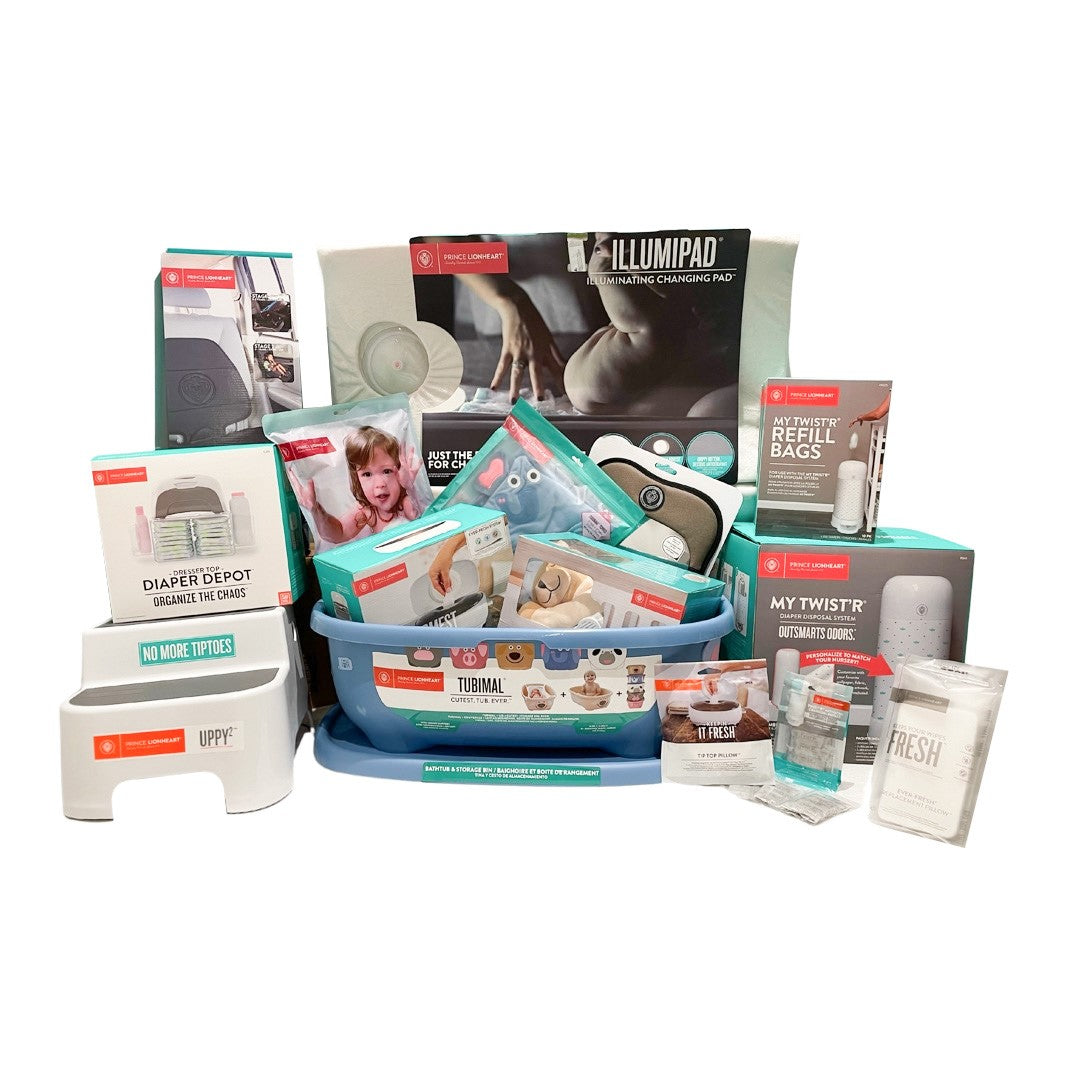 Everything But the Baby Gift Basket: 1 year’s supply of the best of the best from Prince Lionheart