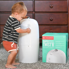 Prince Lionheart Diaper Twist'R - Cubo de pañales – Olores Outsmarts con  tecnología patentada Twist, bote de basura para baño, cubo de pañales para